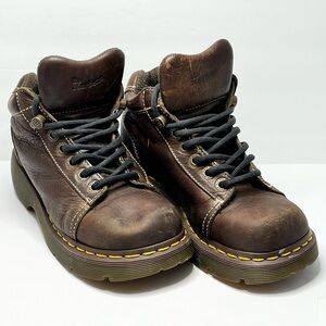 Women’s Size 7 Vintage Dr Martens 8542 Chunky Brown Leather Boots